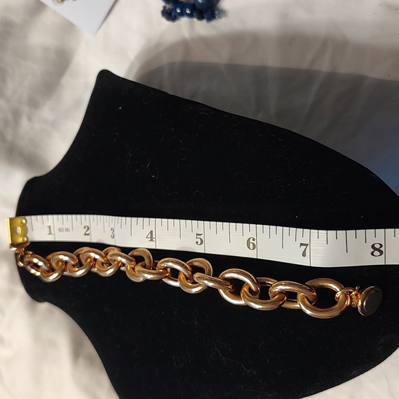 Bronze Milor (Italy) chunky link bracelet magnet closure rose gold - Picture 2 of 4